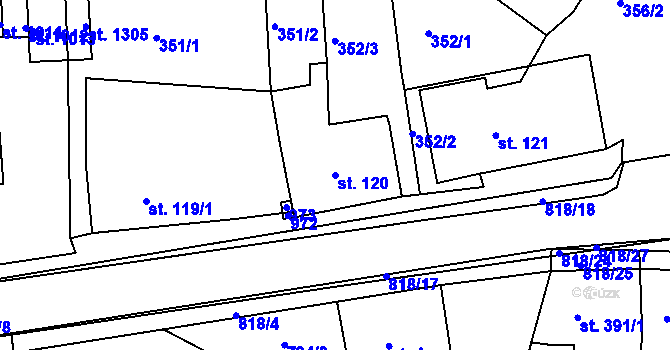 Parcela st. 120 v KÚ Osek u Duchcova, Katastrální mapa