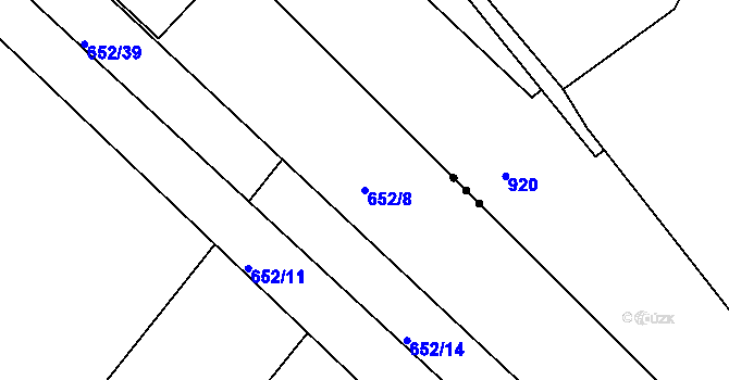 Parcela st. 652/8 v KÚ Osek u Duchcova, Katastrální mapa