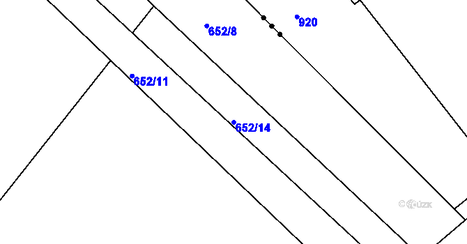 Parcela st. 652/14 v KÚ Osek u Duchcova, Katastrální mapa