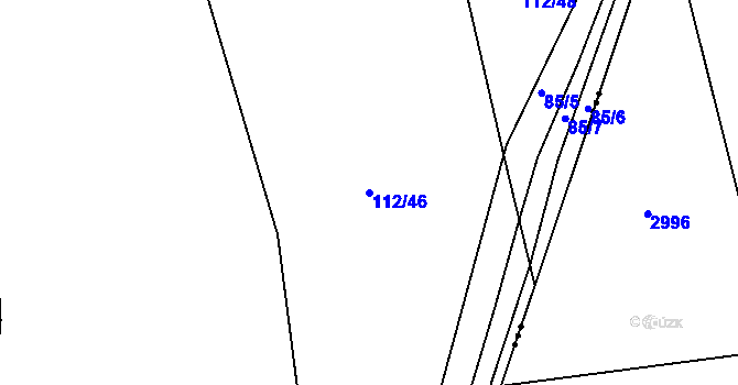 Parcela st. 112/46 v KÚ Osek u Sobotky, Katastrální mapa
