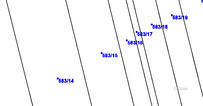 Parcela st. 583/15 v KÚ Osek nad Bečvou, Katastrální mapa