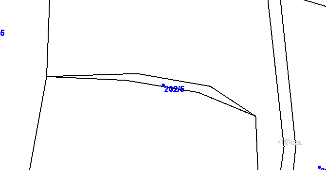 Parcela st. 202/5 v KÚ Oselce, Katastrální mapa