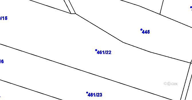 Parcela st. 461/22 v KÚ Oselce, Katastrální mapa