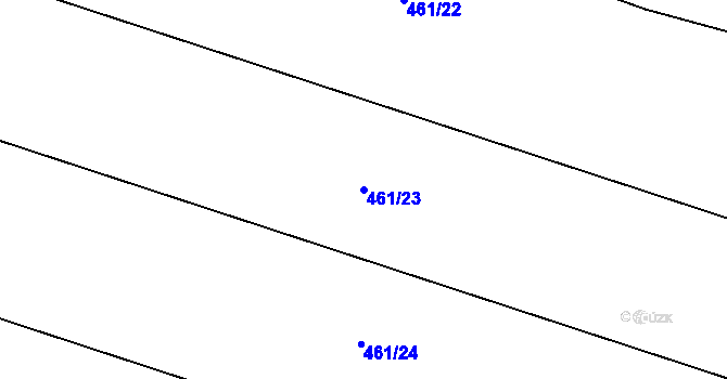 Parcela st. 461/23 v KÚ Oselce, Katastrální mapa
