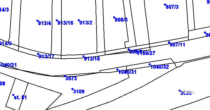 Parcela st. 1169/26 v KÚ Osíčko, Katastrální mapa