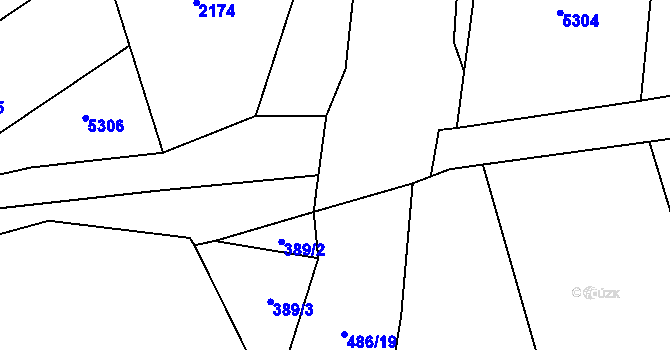 Parcela st. 486/21 v KÚ Příkazy u Osíčka, Katastrální mapa