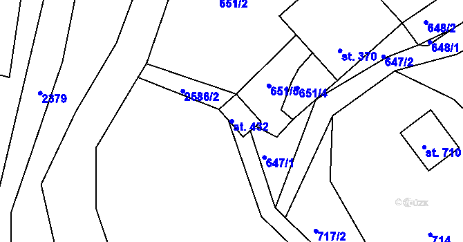 Parcela st. 432 v KÚ Osík, Katastrální mapa
