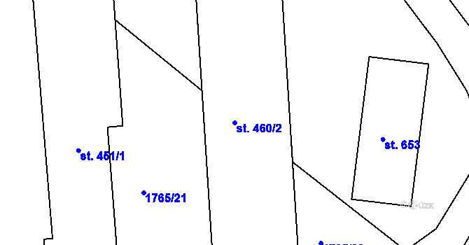 Parcela st. 460/2 v KÚ Osík, Katastrální mapa