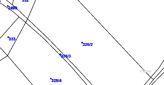 Parcela st. 326/2 v KÚ Osík, Katastrální mapa