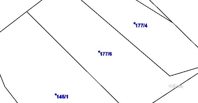 Parcela st. 177/6 v KÚ Osiky, Katastrální mapa