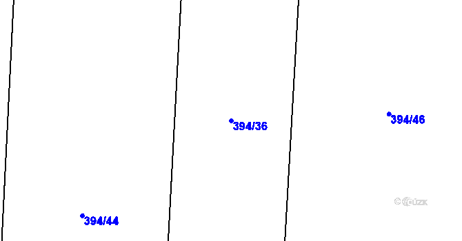 Parcela st. 394/36 v KÚ Osiky, Katastrální mapa