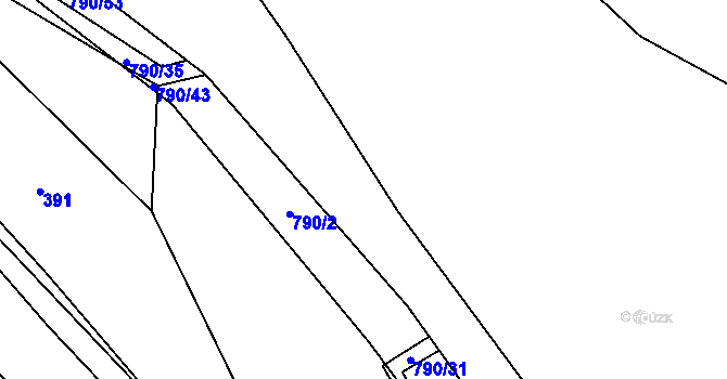 Parcela st. 420/3 v KÚ Mostkov, Katastrální mapa
