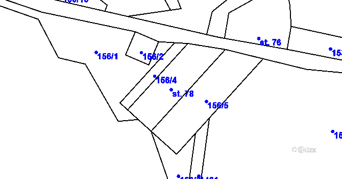 Parcela st. 78 v KÚ Třemešek, Katastrální mapa