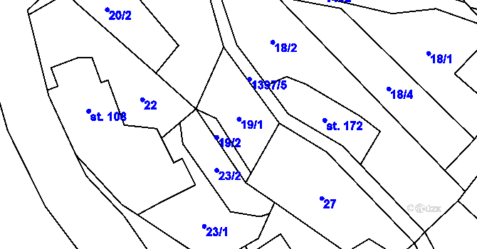 Parcela st. 19 v KÚ Třemešek, Katastrální mapa