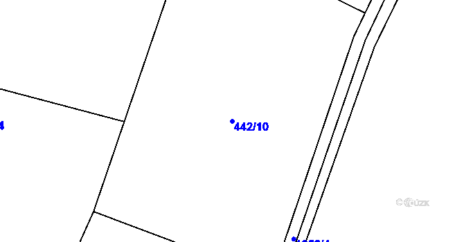 Parcela st. 442/10 v KÚ Třemešek, Katastrální mapa