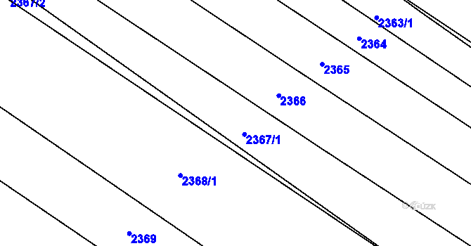 Parcela st. 2367 v KÚ Oslavany, Katastrální mapa
