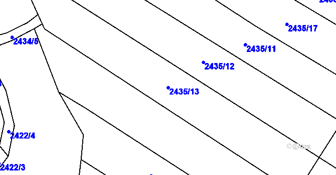 Parcela st. 2435/13 v KÚ Oslavany, Katastrální mapa