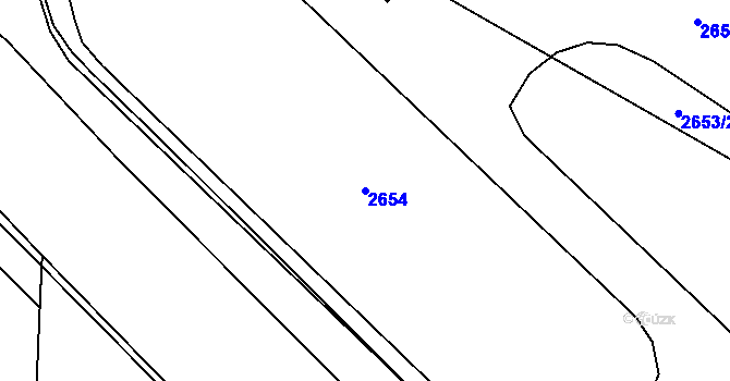Parcela st. 2654 v KÚ Oslavany, Katastrální mapa