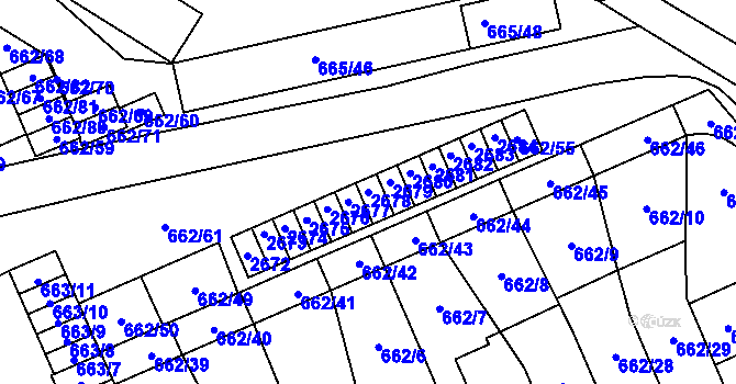 Parcela st. 2678 v KÚ Oslavany, Katastrální mapa