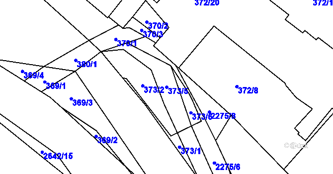 Parcela st. 373/5 v KÚ Oslavany, Katastrální mapa