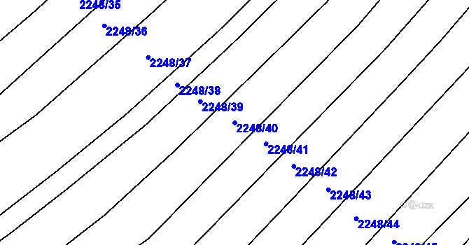 Parcela st. 2248/40 v KÚ Oslavany, Katastrální mapa