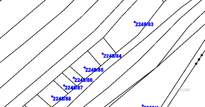 Parcela st. 2248/84 v KÚ Oslavany, Katastrální mapa