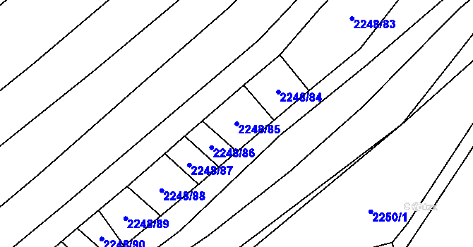 Parcela st. 2248/85 v KÚ Oslavany, Katastrální mapa
