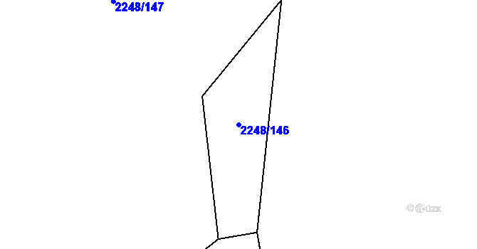 Parcela st. 2248/146 v KÚ Oslavany, Katastrální mapa