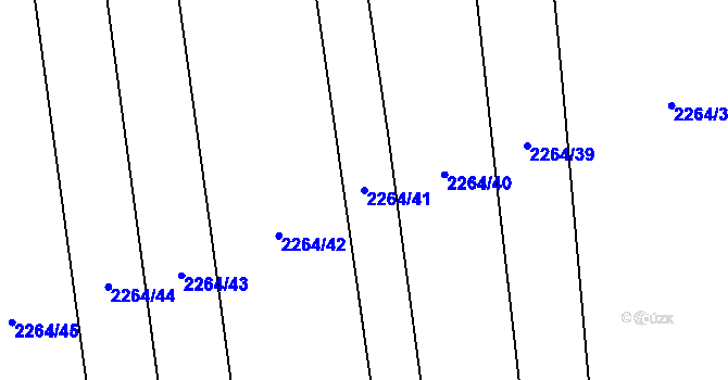 Parcela st. 2264/41 v KÚ Oslavany, Katastrální mapa