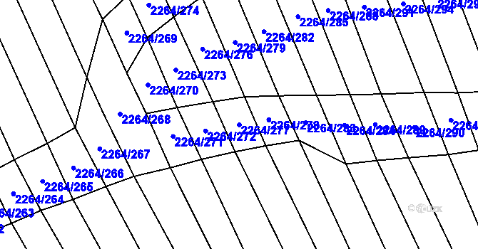 Parcela st. 2264/277 v KÚ Oslavany, Katastrální mapa