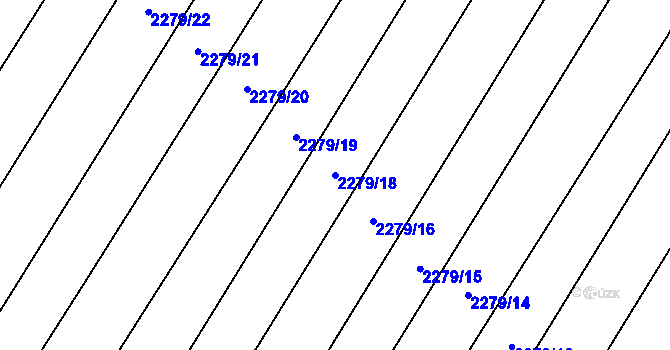 Parcela st. 2279/18 v KÚ Oslavany, Katastrální mapa