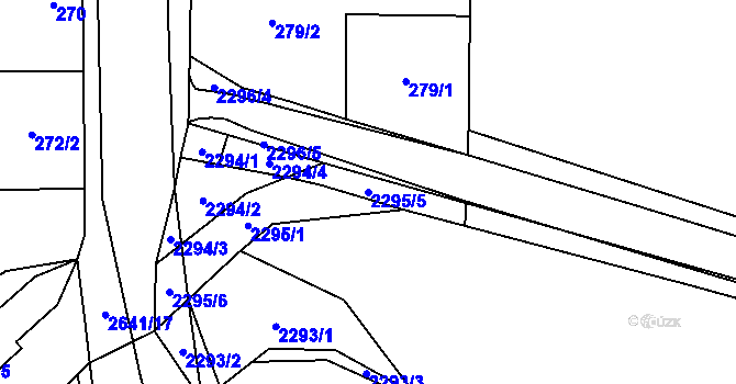 Parcela st. 2295/5 v KÚ Oslavany, Katastrální mapa