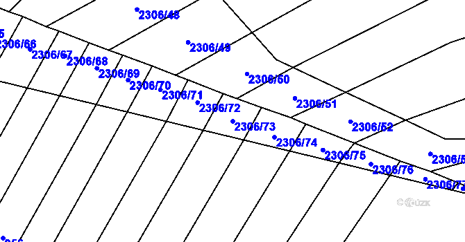 Parcela st. 2306/73 v KÚ Oslavany, Katastrální mapa