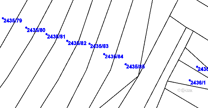 Parcela st. 2435/84 v KÚ Oslavany, Katastrální mapa
