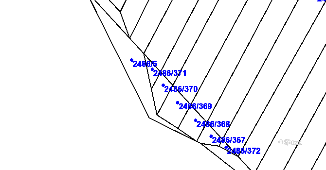 Parcela st. 2486/370 v KÚ Oslavany, Katastrální mapa