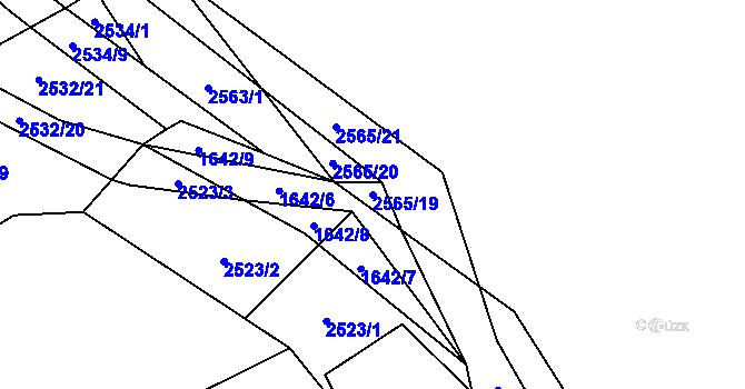 Parcela st. 2565/19 v KÚ Oslavany, Katastrální mapa