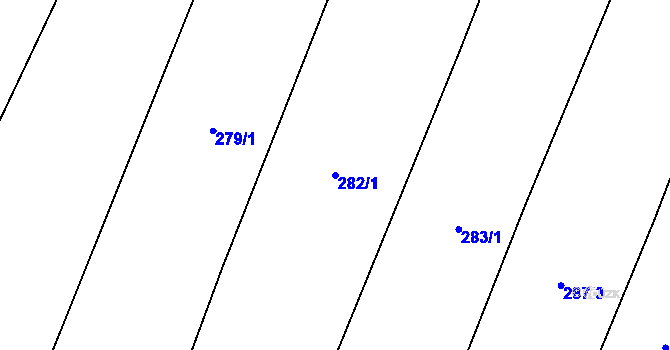 Parcela st. 282/1 v KÚ Oslnovice, Katastrální mapa