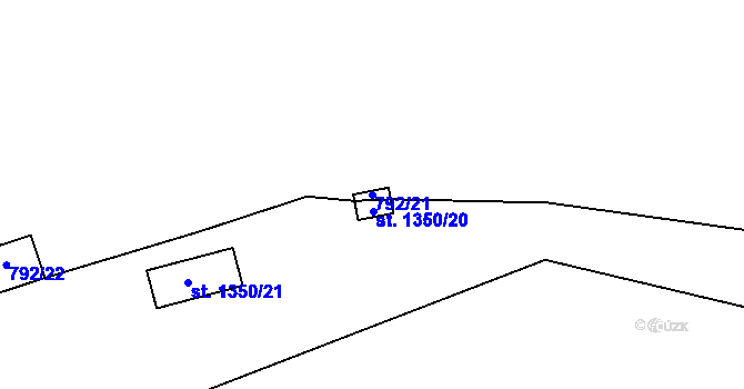 Parcela st. 792/21 v KÚ Oslnovice, Katastrální mapa