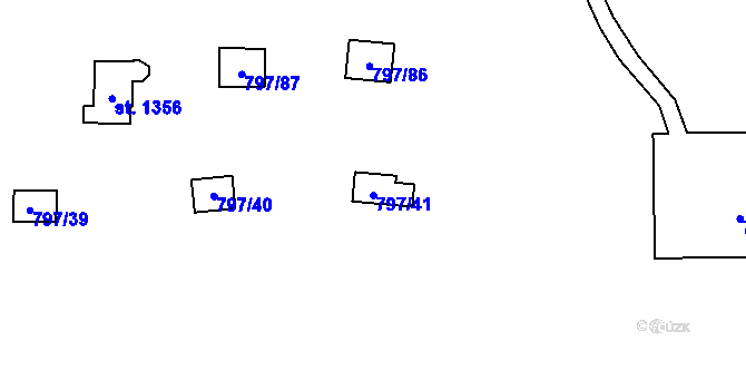 Parcela st. 797/41 v KÚ Oslnovice, Katastrální mapa