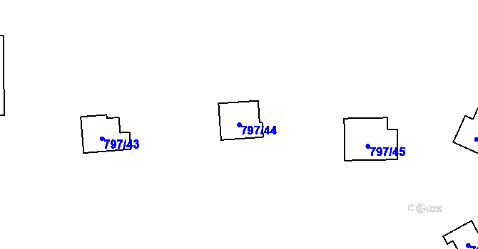 Parcela st. 797/44 v KÚ Oslnovice, Katastrální mapa