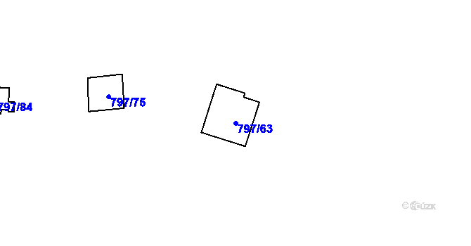 Parcela st. 797/63 v KÚ Oslnovice, Katastrální mapa