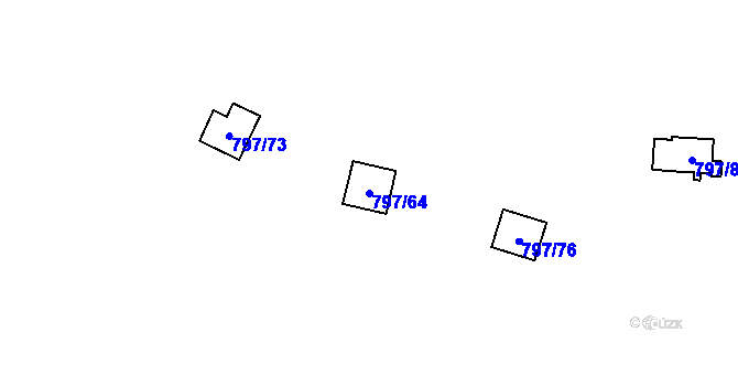 Parcela st. 797/64 v KÚ Oslnovice, Katastrální mapa