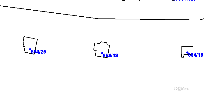 Parcela st. 864/19 v KÚ Oslnovice, Katastrální mapa