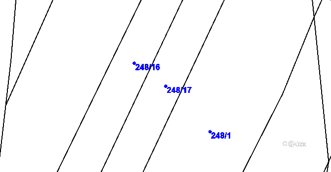 Parcela st. 248/17 v KÚ Oslnovice, Katastrální mapa