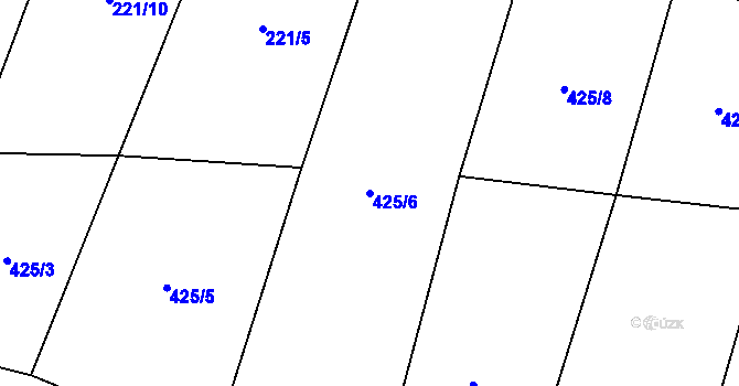 Parcela st. 425/6 v KÚ Oslnovice, Katastrální mapa