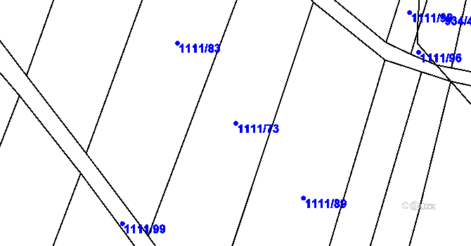Parcela st. 1111/73 v KÚ Oslnovice, Katastrální mapa