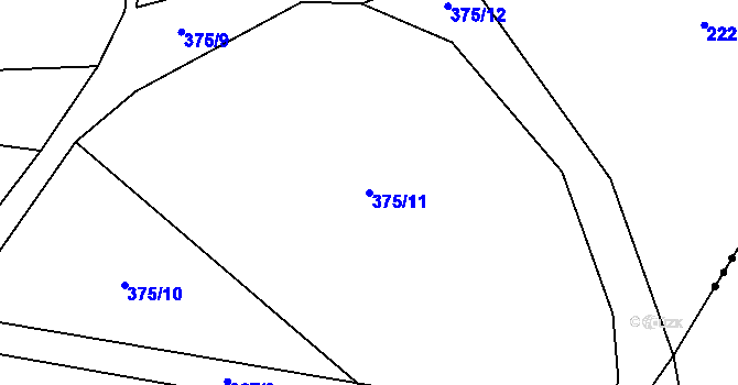 Parcela st. 375/11 v KÚ Osov, Katastrální mapa