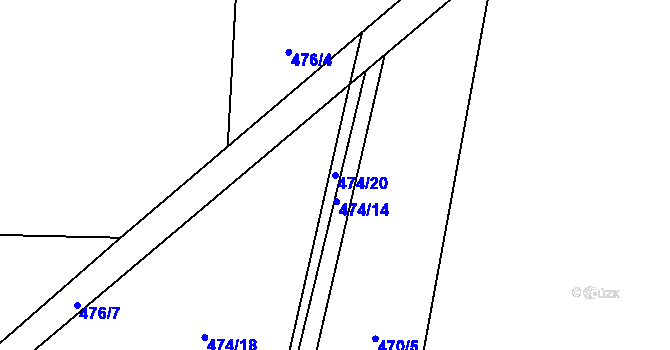 Parcela st. 474/20 v KÚ Osov, Katastrální mapa