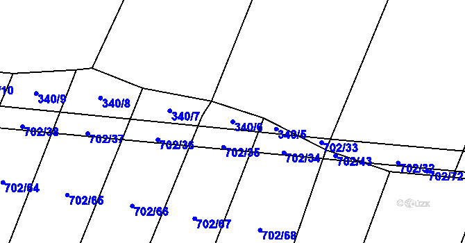 Parcela st. 340/6 v KÚ Ostojkovice, Katastrální mapa