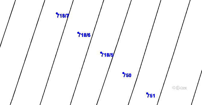 Parcela st. 718/5 v KÚ Ostojkovice, Katastrální mapa